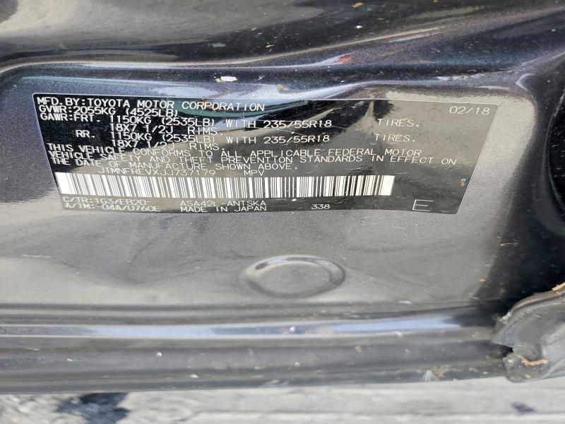 2018 Toyota Rav4 მანქანა იყიდება აუქციონზე, vin: JTMNFREVXJJ737179, აუქციონის ნომერი: 54925566
