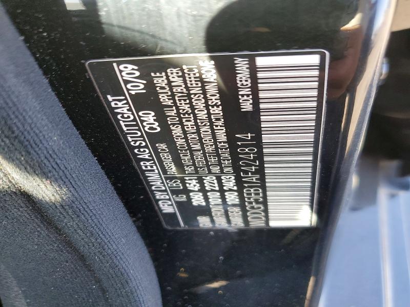2010 Mercedes-benz C მანქანა იყიდება აუქციონზე, vin: WDDGF5EB1AF424814, აუქციონის ნომერი: 53113616