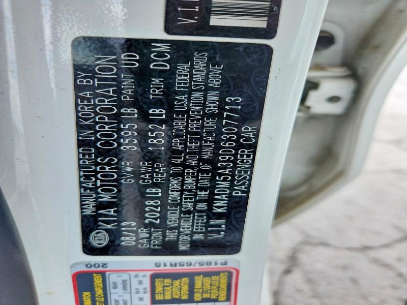 Продажа на аукционе авто 2013 Kia Rio, vin: KNADM5A39D6307713, номер лота: 53120296