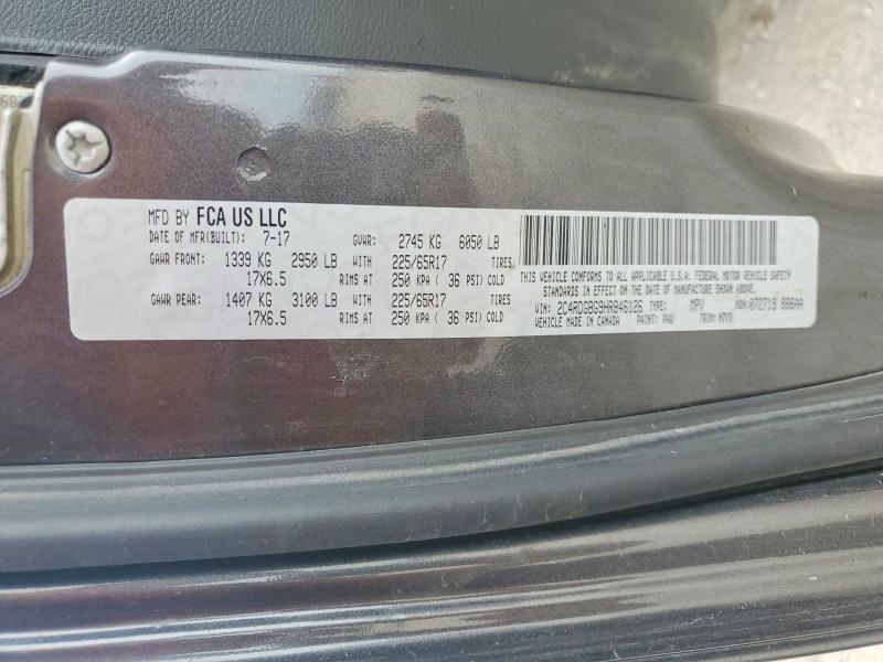 2017 Dodge Grand Caravan მანქანა იყიდება აუქციონზე, vin: 2C4RDGBG9HR846126, აუქციონის ნომერი: 54800336