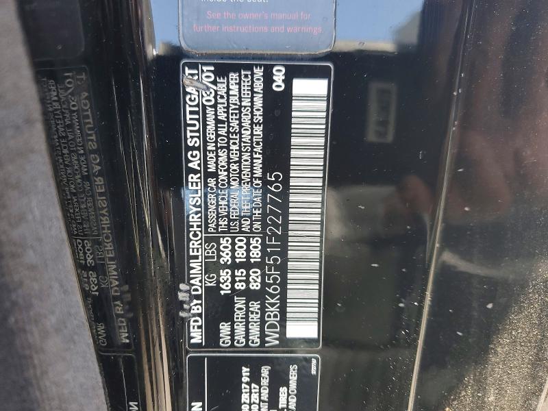 Aukcja sprzedaży 2001 Mercedes-benz Slk, vin: WDBKK65F51F227765, numer aukcji: 54619866