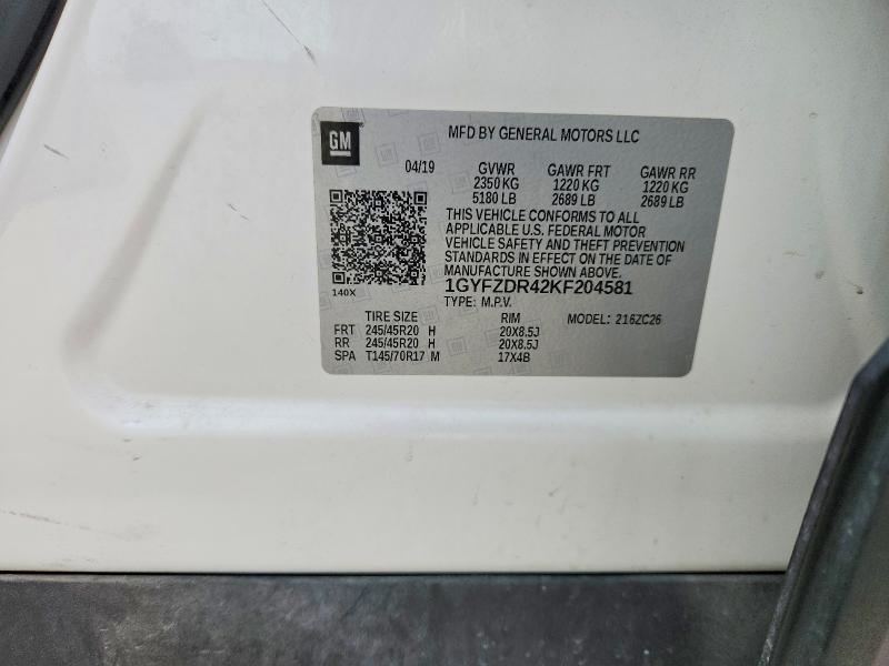 Продажа на аукционе авто 2019 Cadillac Xt4, vin: 1GYFZDR42KF204581, номер лота: 54014746