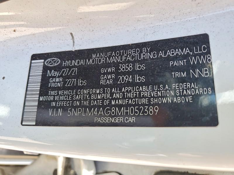 2021 Hyundai Elantra მანქანა იყიდება აუქციონზე, vin: 5NPLM4AG8MH052389, აუქციონის ნომერი: 51537236