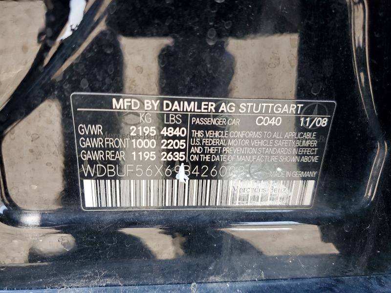Продажа на аукционе авто 2009 Mercedes-benz E, vin: WDBUF56X69B426003, номер лота: 53072436