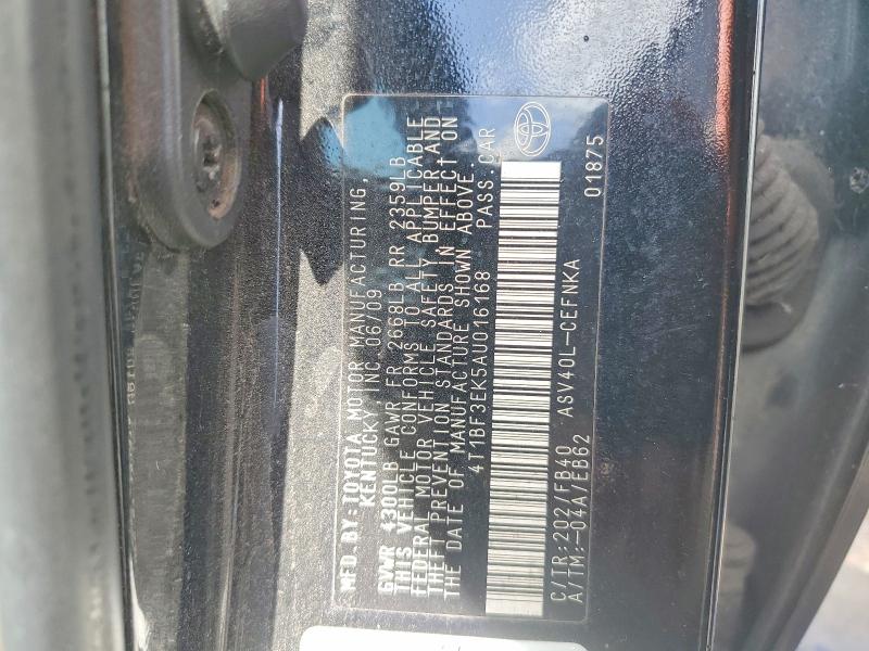 Aukcja sprzedaży 2010 Toyota Camry, vin: 4T1BF3EK5AU016168, numer aukcji: 54253596
