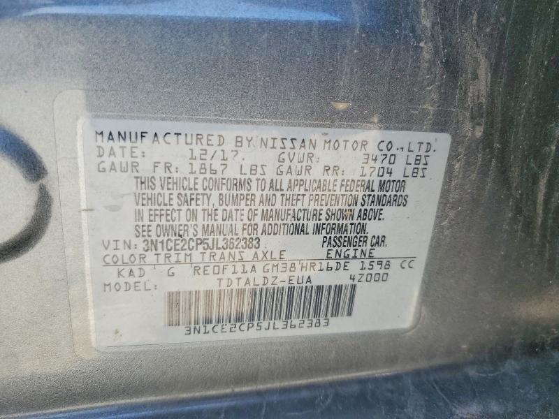 Aukcja sprzedaży 2018 Nissan Versa Note, vin: 3N1CE2CP5JL362383, numer aukcji: 53088576