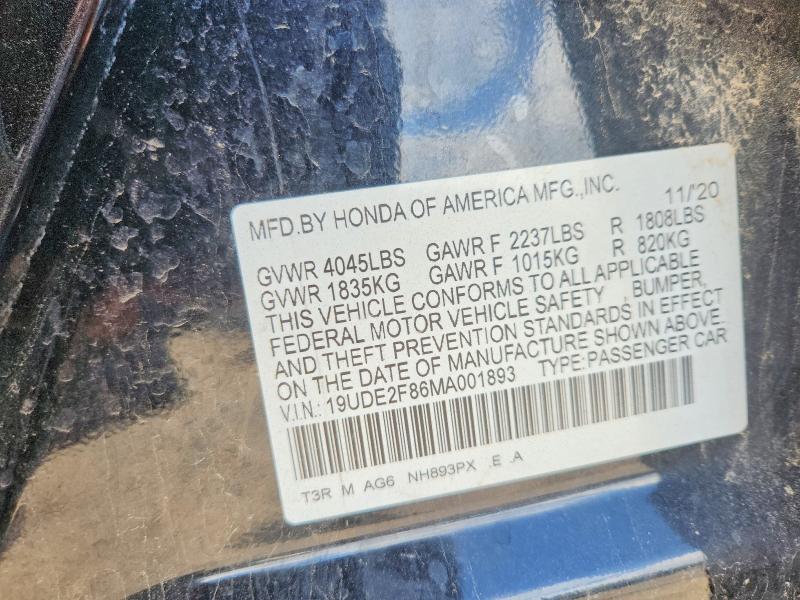 Продаж на аукціоні авто 2021 Acura Ilx, vin: 19UDE2F86MA001893, номер лоту: 54585766