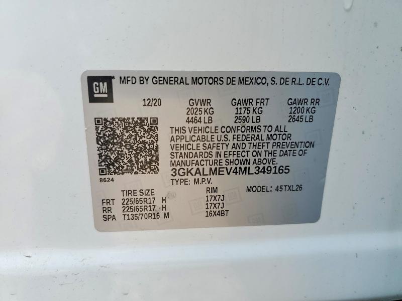 53258206 :رقم المزاد ، 3GKALMEV4ML349165 vin ، 2021 Gmc Terrain مزاد بيع