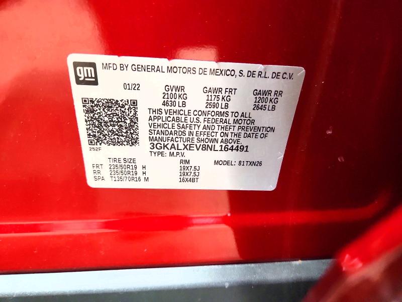 Aukcja sprzedaży 2022 Gmc Terrain, vin: 3GKALXEV8NL164491, numer aukcji: 51767536