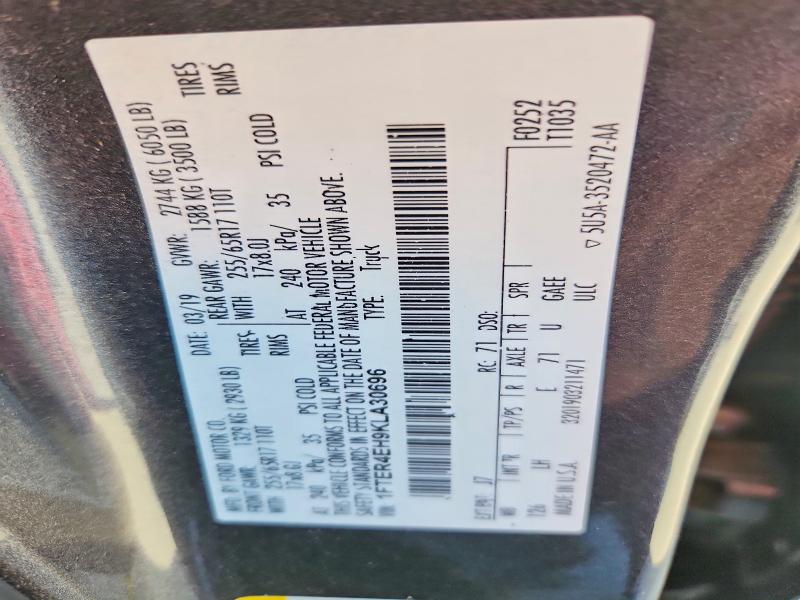 Продажа на аукционе авто 2019 Ford Ranger, vin: 1FTER4EH9KLA30696, номер лота: 53405746