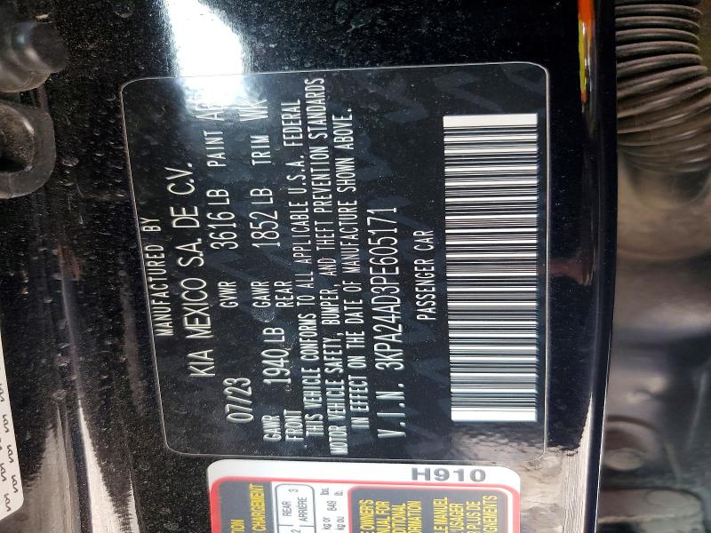 Продаж на аукціоні авто 2023 Kia Rio, vin: 3KPA24AD3PE605171, номер лоту: 53605996