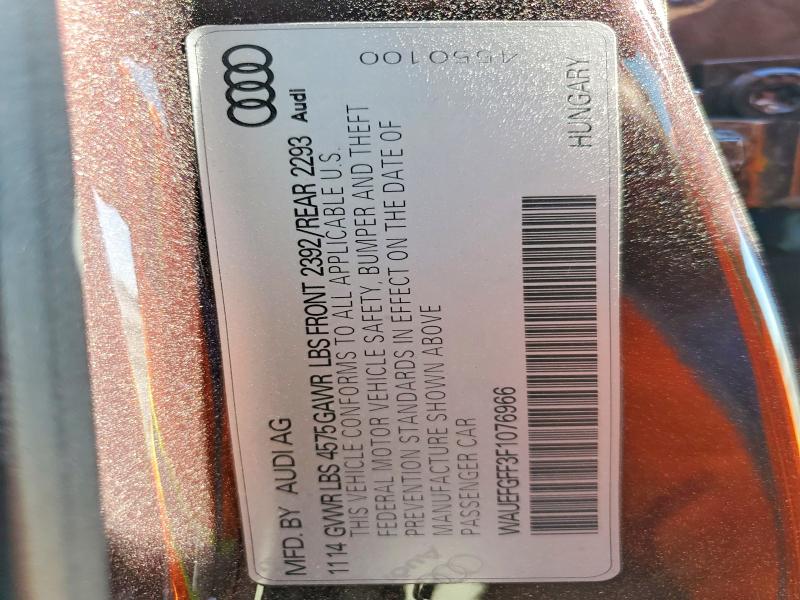 2015 Audi A3 მანქანა იყიდება აუქციონზე, vin: WAUEFGFF3F1076966, აუქციონის ნომერი: 53563226