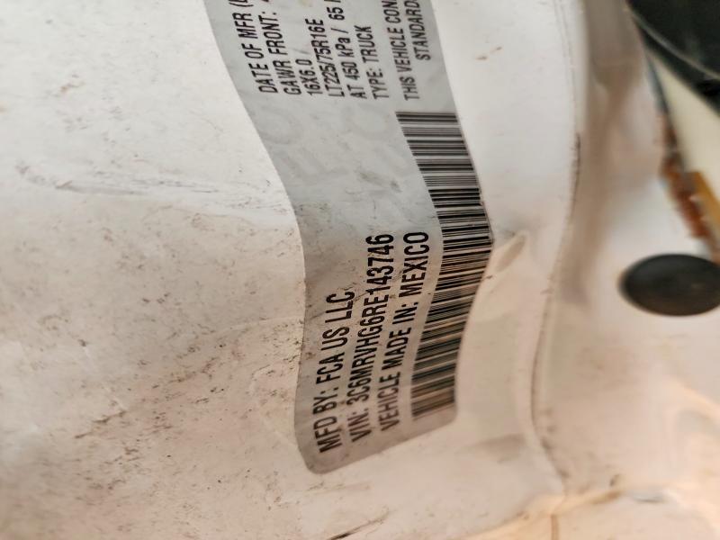 67256696 :رقم المزاد ، 3C6MRVHG6RE143746 vin ، 2024 Ram Promaster 3500 مزاد بيع