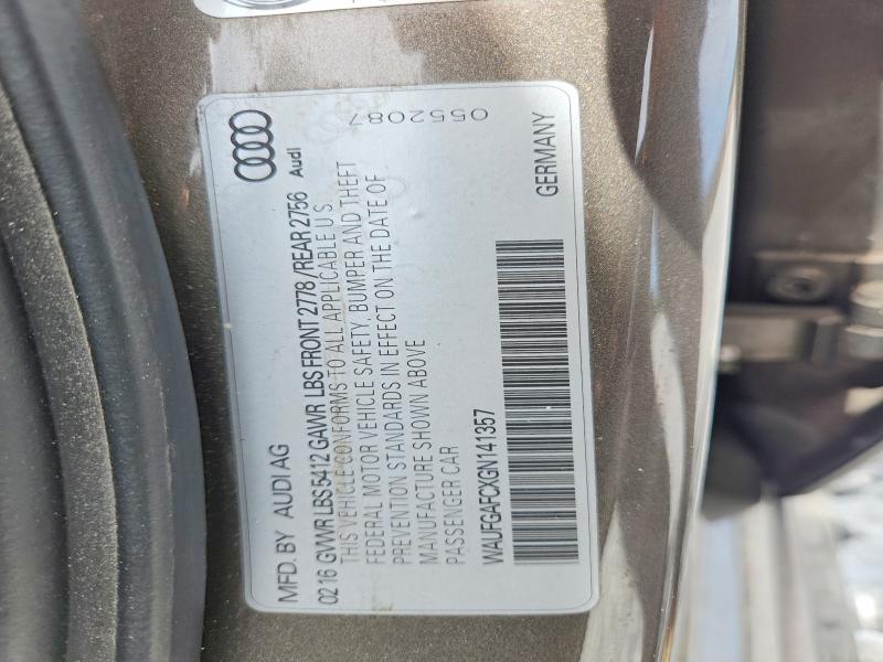 2016 Audi A6 მანქანა იყიდება აუქციონზე, vin: WAUFGAFCXGN141357, აუქციონის ნომერი: 52671326