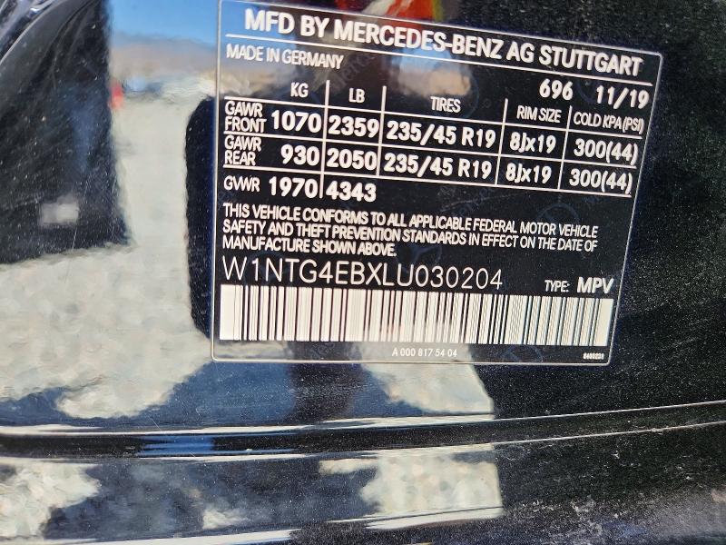 2020 Mercedes-benz Gla მანქანა იყიდება აუქციონზე, vin: W1NTG4EBXLU030204, აუქციონის ნომერი: 54233166