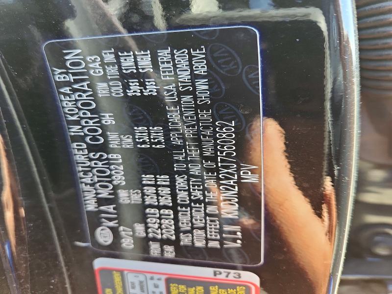 Aukcja sprzedaży 2018 Kia Soul, vin: KNDJN2A2XJ7560862, numer aukcji: 54487886