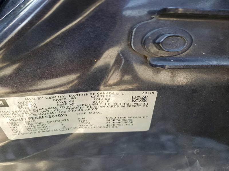 Aukcja sprzedaży 2015 Chevrolet Equinox, vin: 2GNFLFEK8F6301623, numer aukcji: 52476876
