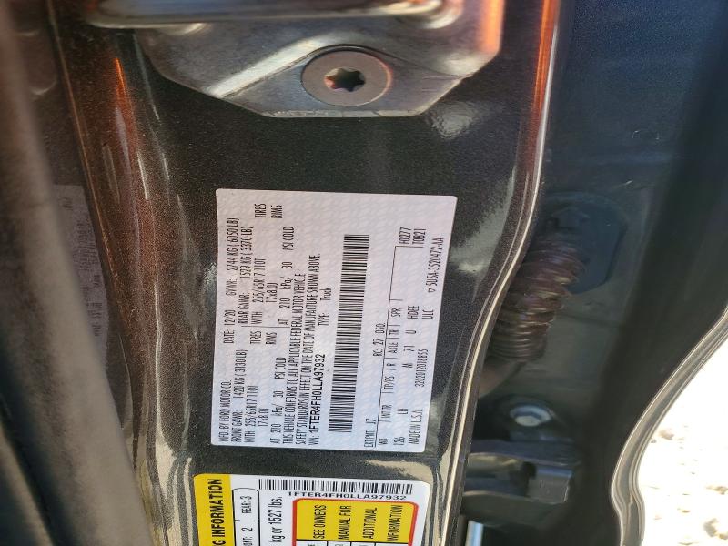 2020 Ford Ranger მანქანა იყიდება აუქციონზე, vin: 1FTER4FH0LLA97932, აუქციონის ნომერი: 51878526