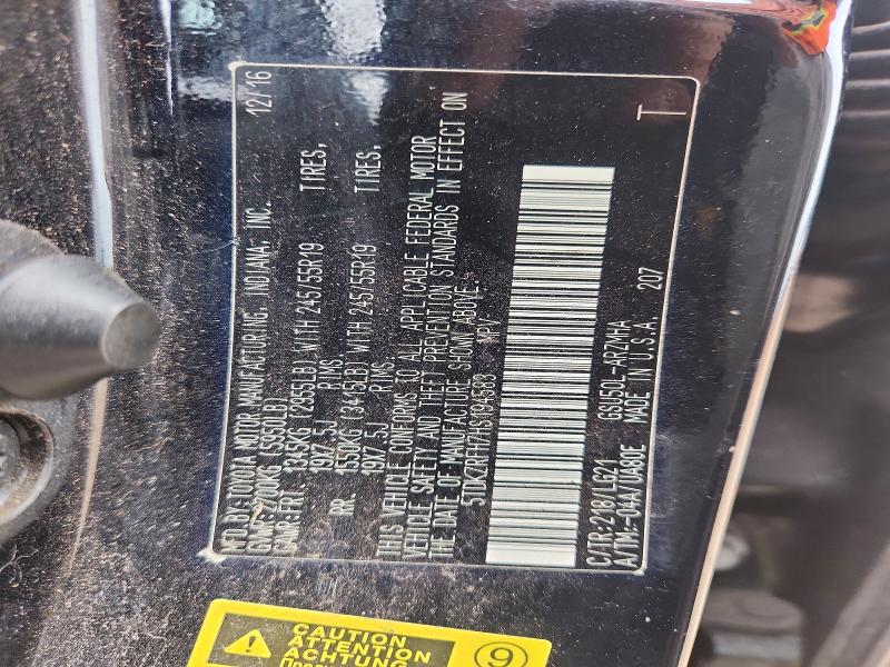 Продаж на аукціоні авто 2017 Toyota Highlander, vin: 5TDKZRFH7HS194583, номер лоту: 52638776