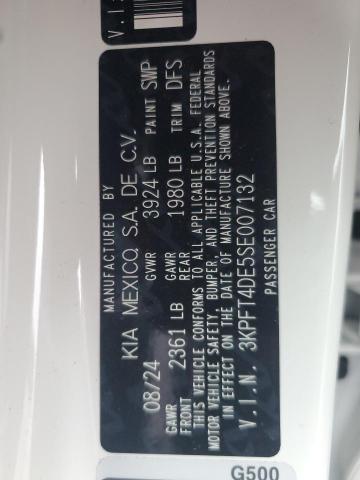 53388286 :رقم المزاد ، 3KPFT4DE5SE007132 vin ، 2025 Kia K4 مزاد بيع