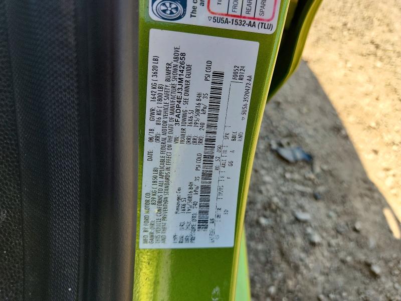 2018 Ford Fiesta მანქანა იყიდება აუქციონზე, vin: 3FADP4EJ3JM142658, აუქციონის ნომერი: 53846126