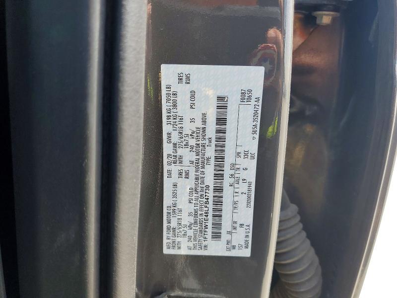 54273606 :رقم المزاد ، 1FTFW1E48LFB47730 vin ، 2020 Ford F150 مزاد بيع
