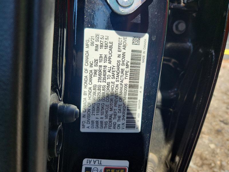 Aukcja sprzedaży 2021 Honda Cr-v, vin: 2HKRW2H57MH662006, numer aukcji: 52740066