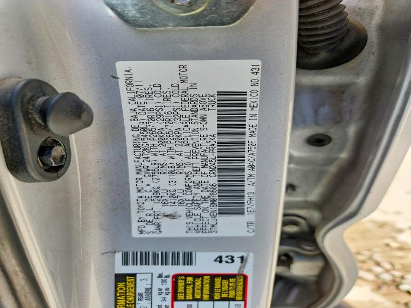 Продаж на аукціоні авто 2011 Toyota Tacoma, vin: 3TMLU4EN1BM078686, номер лоту: 52699126