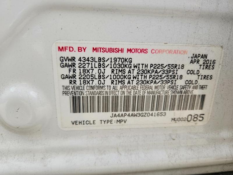 Продаж на аукціоні авто 2016 Mitsubishi Outlander Sport, vin: JA4AP4AW3GZ041653, номер лоту: 52389576