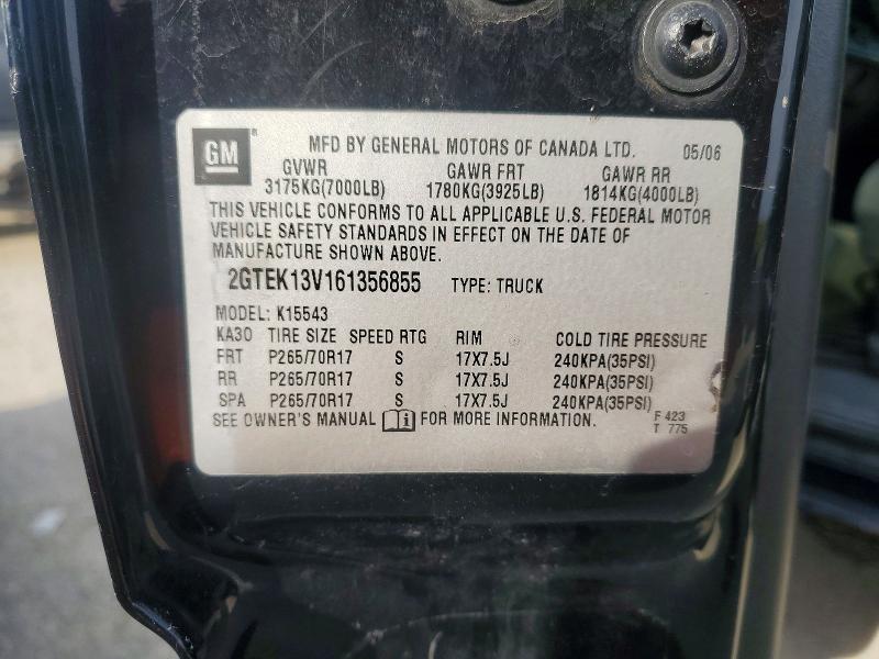 2006 Gmc New Sierra მანქანა იყიდება აუქციონზე, vin: 2GTEK13V161356855, აუქციონის ნომერი: 53585946