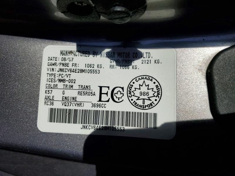 Продажа на аукционе авто 2008 Infiniti G37, vin: JNKCV64E28M105553, номер лота: 54491336