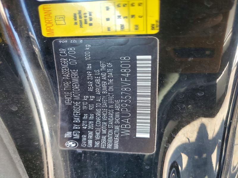 Aukcja sprzedaży 2008 Bmw 128, vin: WBAUP93578VF48018, numer aukcji: 52207546