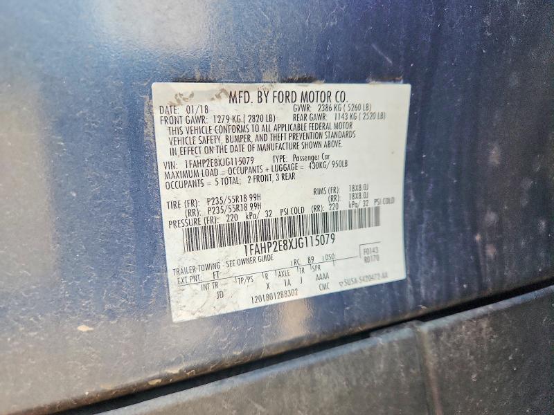 Aukcja sprzedaży 2018 Ford Taurus, vin: 1FAHP2E8XJG115079, numer aukcji: 54076366