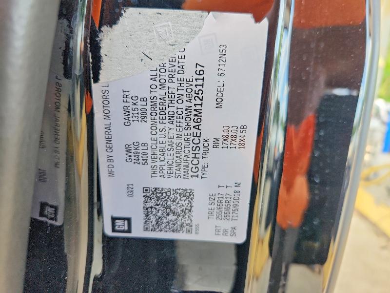 Aukcja sprzedaży 2021 Chevrolet Colorado, vin: 1GCHSCEA6M1251167, numer aukcji: 52162946