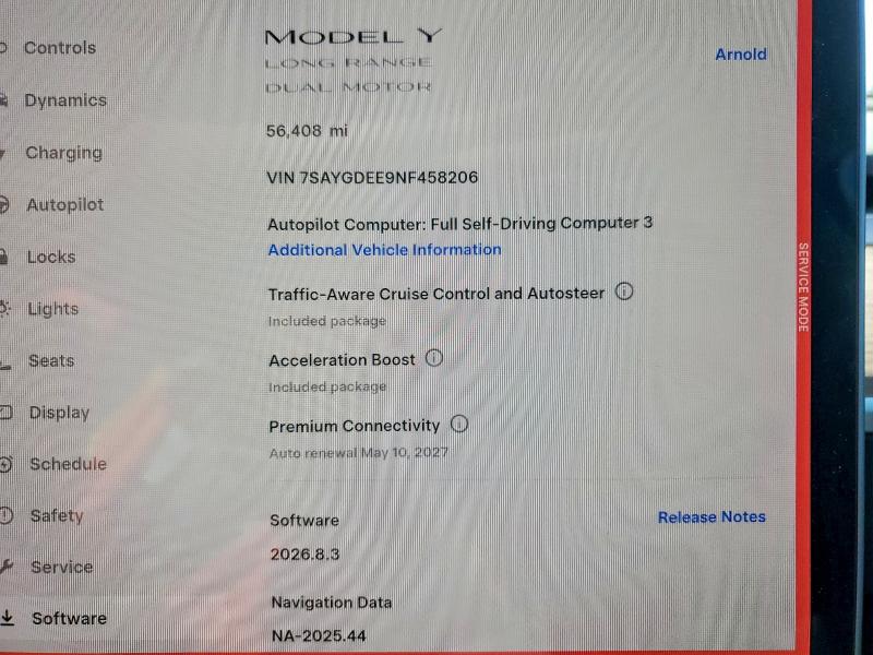 Aukcja sprzedaży 2022 Tesla Model Y, vin: 7SAYGDEE9NF458206, numer aukcji: 53750896