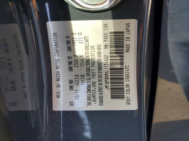 Продаж на аукціоні авто 2020 Mazda 3, vin: JM1BPBNMXL1154662, номер лоту: 53777966