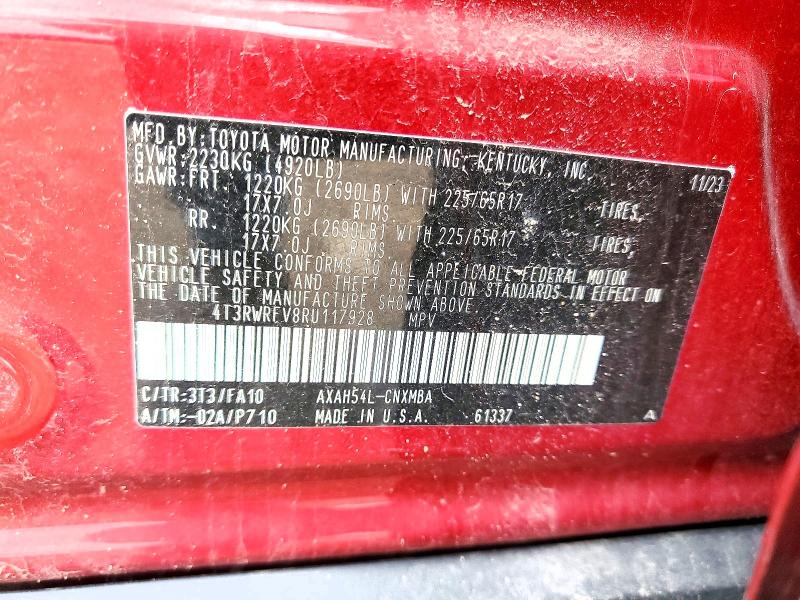 Aukcja sprzedaży 2024 Toyota Rav4 Hybrid, vin: 4T3RWRFV8RU117928, numer aukcji: 52351316