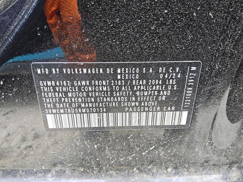 Продажа на аукционе авто 2024 Volkswagen Jetta, vin: 3VWEM7BU3RM070134, номер лота: 54487156
