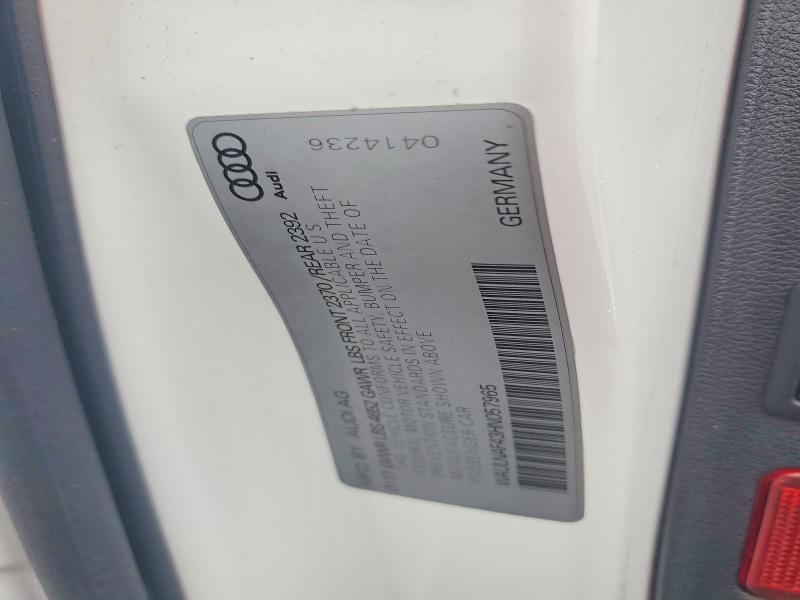 53794486 :رقم المزاد ، WAULNAF43HN057965 vin ، 2017 Audi A4 مزاد بيع