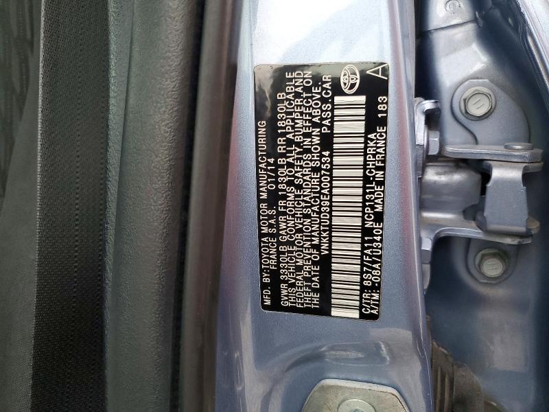 Продажа на аукционе авто 2014 Toyota Yaris, vin: VNKKTUD39EA007534, номер лота: 54058306