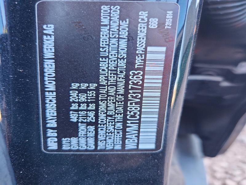 Продаж на аукціоні авто 2015 Bmw X1, vin: WBAVM1C58FV317363, номер лоту: 53265376
