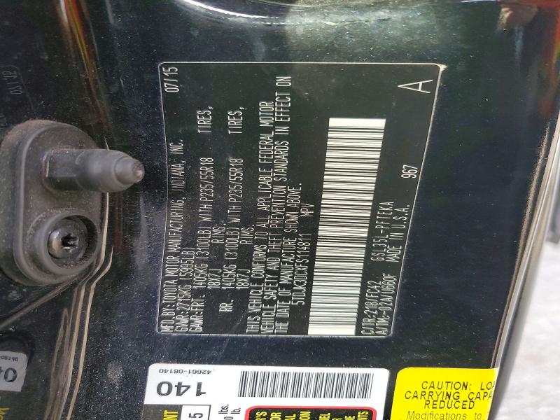 Продажа на аукционе авто 2015 Toyota Sienna, vin: 5TDJK3DCXFS114811, номер лота: 54537296