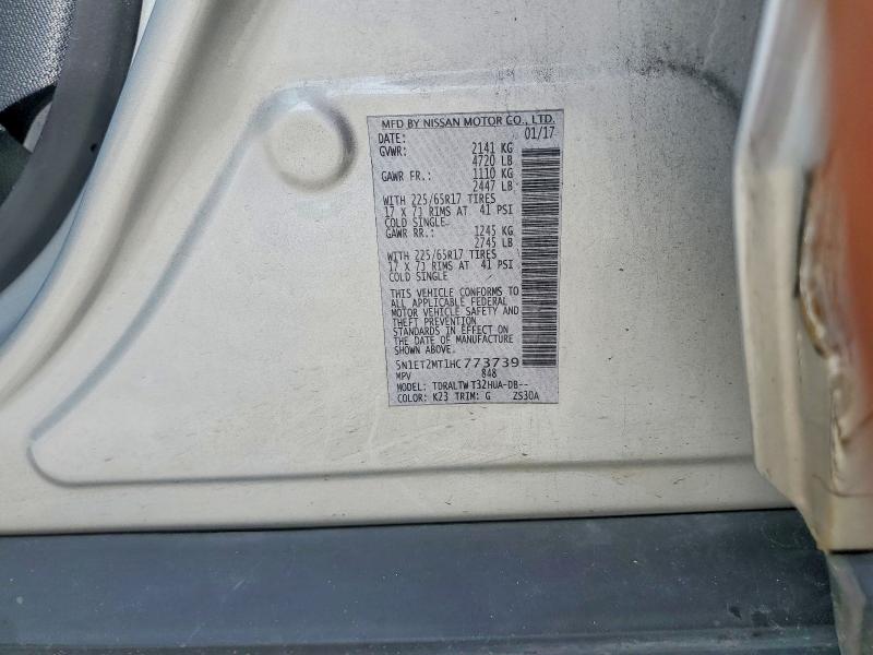 Продаж на аукціоні авто 2017 Nissan Rogue Hybrid, vin: 5N1ET2MT1HC773739, номер лоту: 55103506