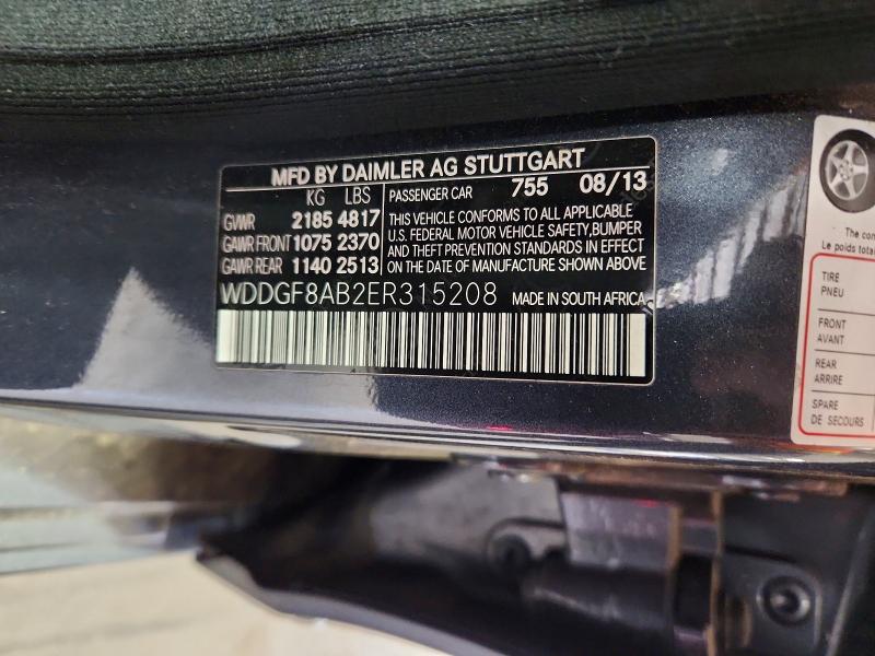 2014 Mercedes-benz C მანქანა იყიდება აუქციონზე, vin: WDDGF8AB2ER315208, აუქციონის ნომერი: 52306806