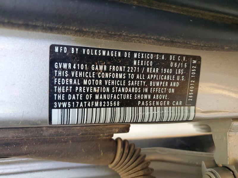 Продажа на аукционе авто 2015 Volkswagen Beetle, vin: 3VW517AT4FM823568, номер лота: 54257946