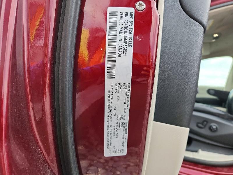 2021 Chrysler Voyager მანქანა იყიდება აუქციონზე, vin: 2C4RC1DG5MR504521, აუქციონის ნომერი: 53128966