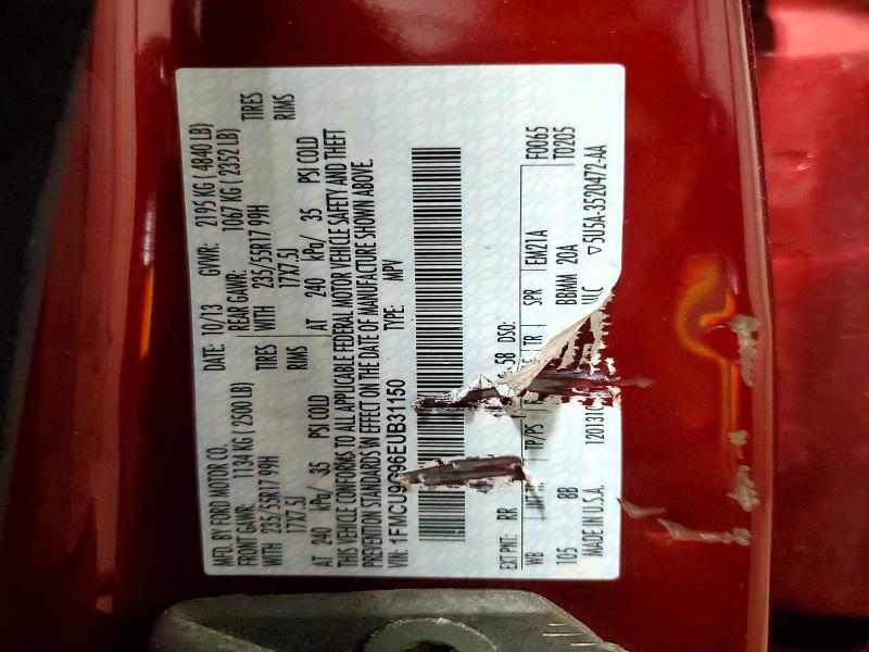 Aukcja sprzedaży 2014 Ford Escape, vin: 1FMCU9G96EUB31150, numer aukcji: 54085736