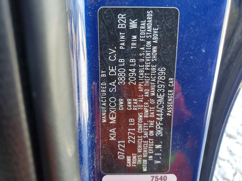 Продаж на аукціоні авто 2021 Kia Forte, vin: 3KPF44AC9ME397896, номер лоту: 52701016