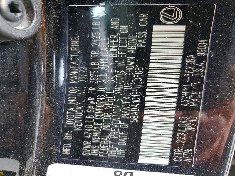 Auction sale of the 2023 Lexus Es 300h, vin: 58ADA1C18PU035661, lot number: 51994376