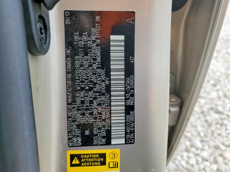 52462366 :رقم المزاد ، 2T2ZK1BA5EC132547 vin ، 2014 Lexus Rx مزاد بيع